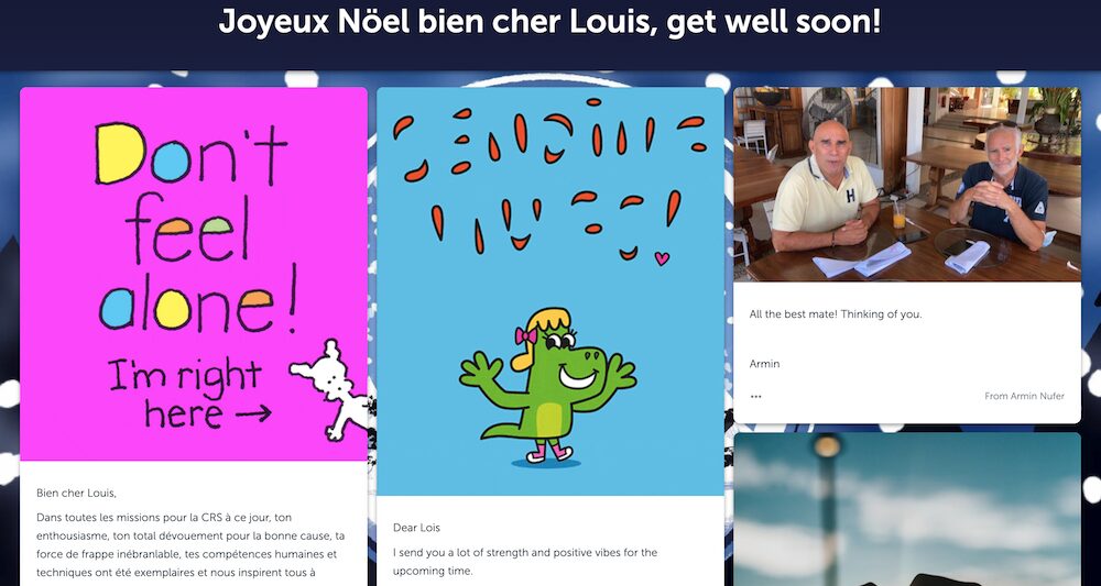 Get well soon Kudoboard for Louis from his friends and family